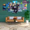 Hd Prints Home Decor Jojo Bizarre Adventure 5 Pieces Pictures Wall Artwork Modular Posters Painting