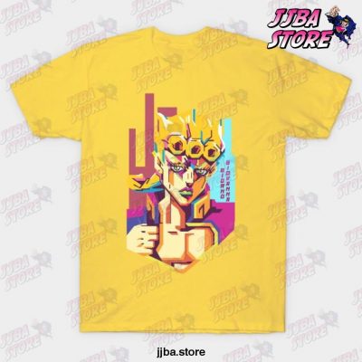 Wpanime - Jojo Goldenwind T-Shirt Yellow / S