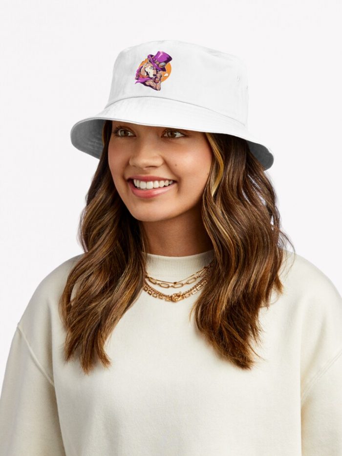 Jojo'S Bizarre Adventure-Dog Sticker Bucket Hat Official Cow Anime Merch